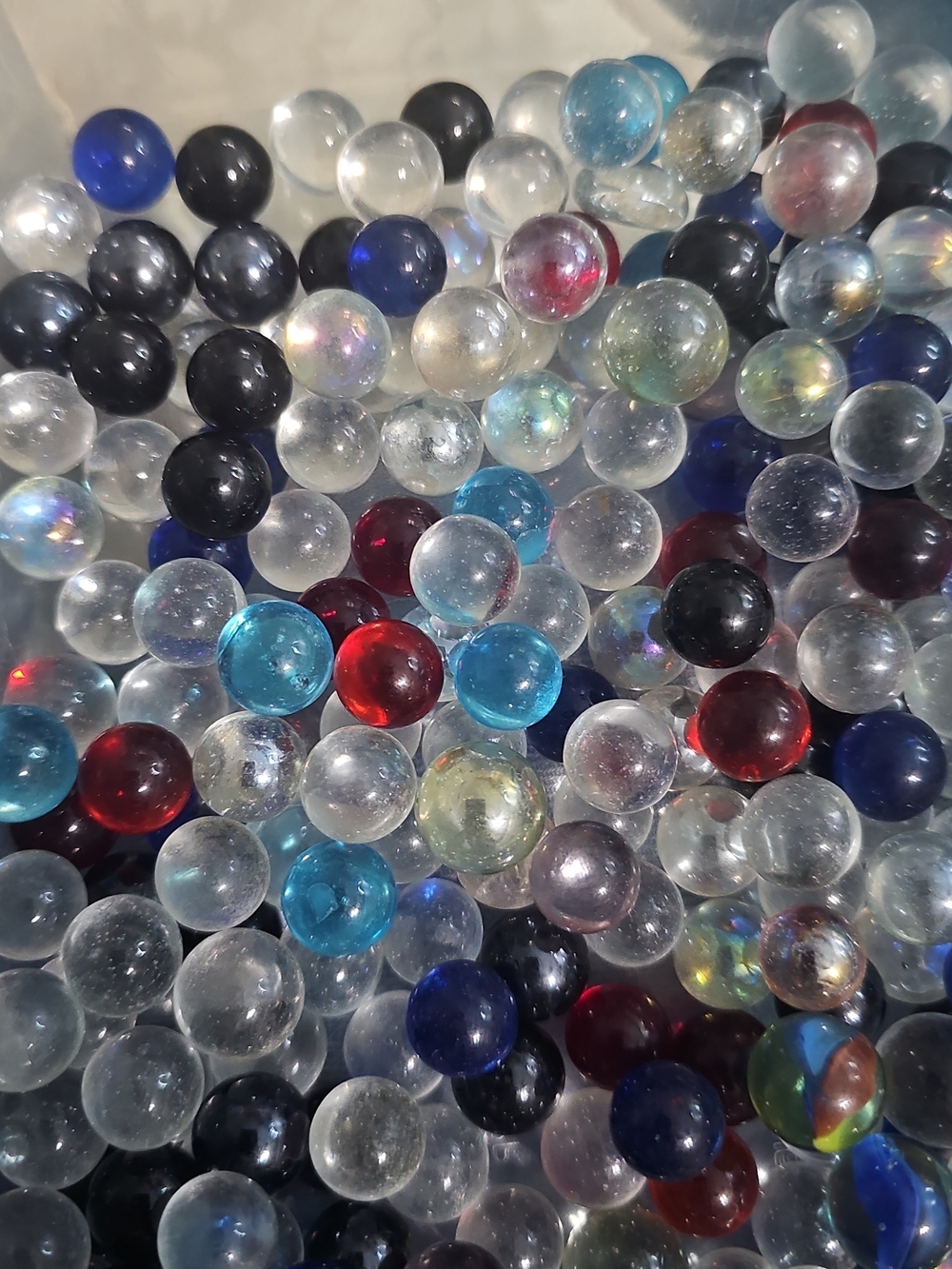 Clear & Multi Color Marbles - Picture 3 of 5